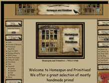 Tablet Screenshot of homespunandprimitives.com